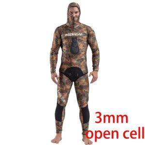 3mm Yamamoto 39 Neoprene Spearfishing Wetsuit for Men - Open Cell Camo Freediving Suit Scuba Diving Hunting Gear