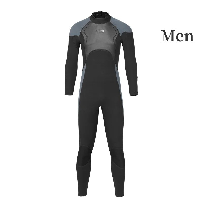 Mens Triathlon Wetsuit 3mm Neoprene Long Sleeved One Piece Wetsuit Ultra Elastic Diving Suit Open Water Swimming - Image 2
