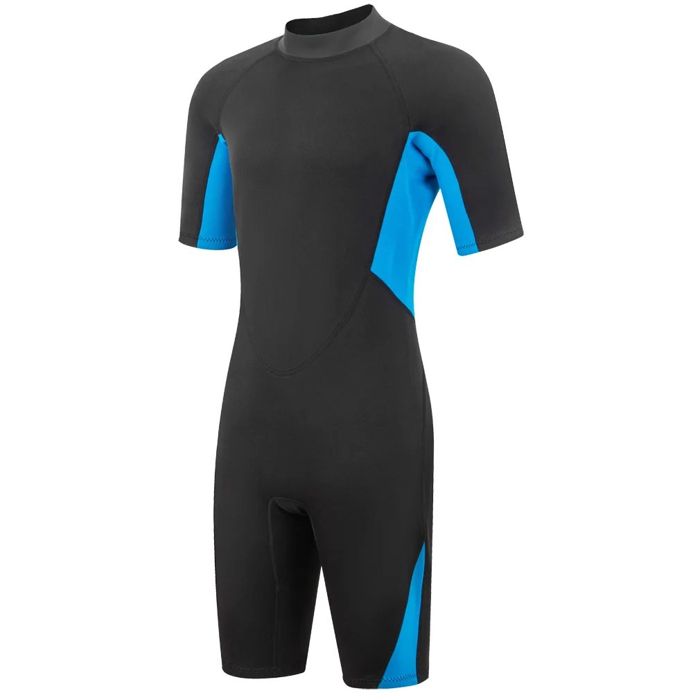 Men's Wetsuit 3mm Neoprene Short Sleeve One Piece Spring Diving Suit Back Front Zip Surfing Diving Swimming Snorkeling Kayaking - Image 2
